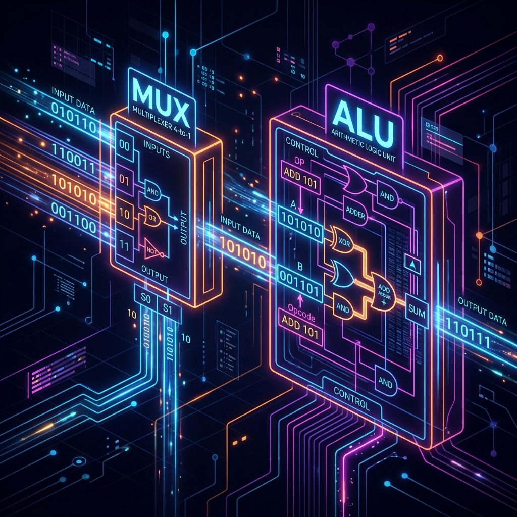 Mastering Multiplexers (MUX): From Boolean Functions to Advanced ALU Design