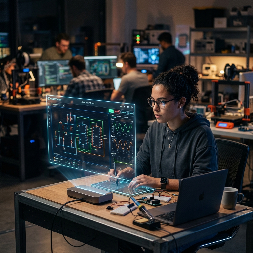 Engineer using a modern web UI